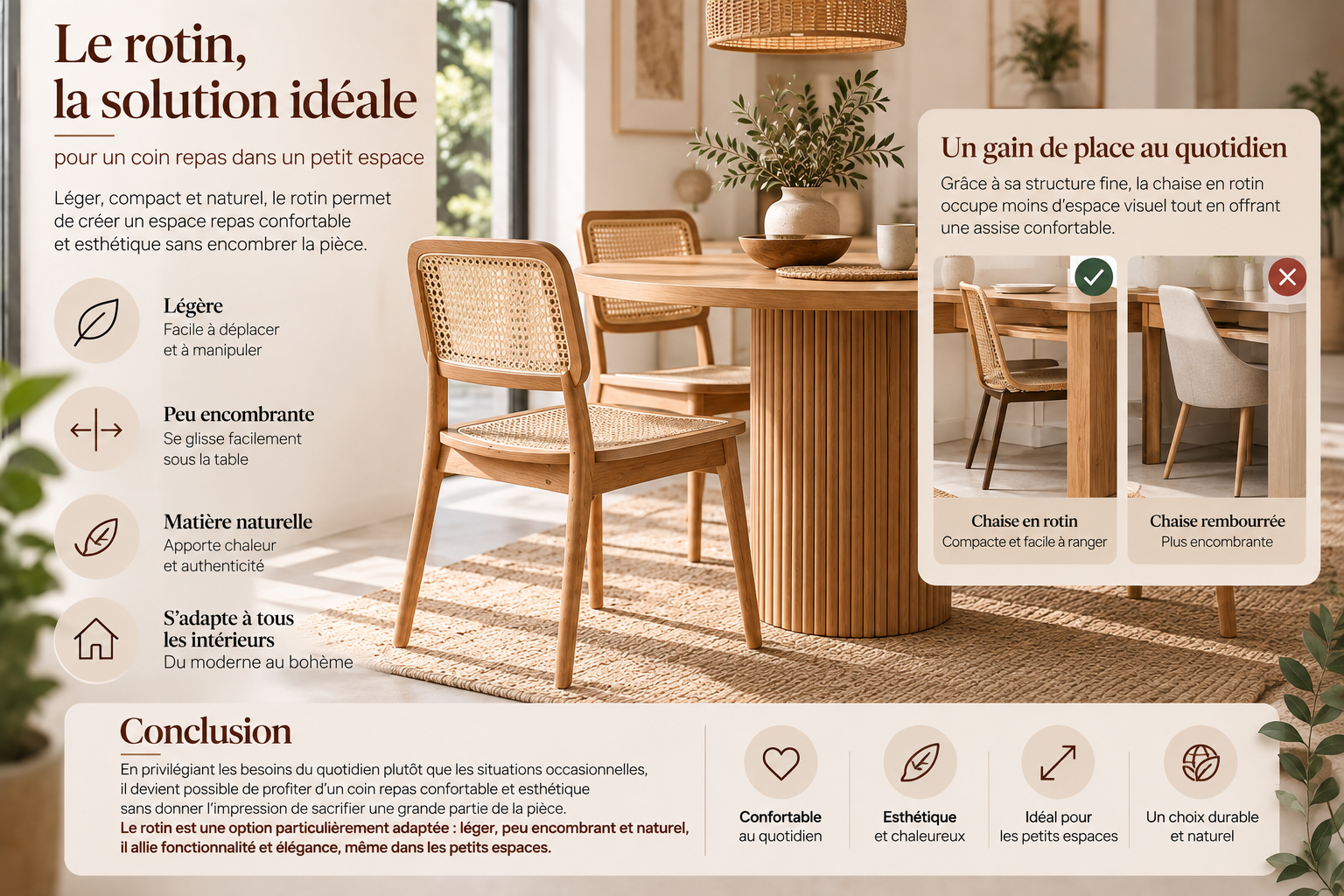 Chaise en Rotin